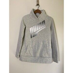 Puma Gray Pullover Sweatshirt with Funnel Neck  - Size M